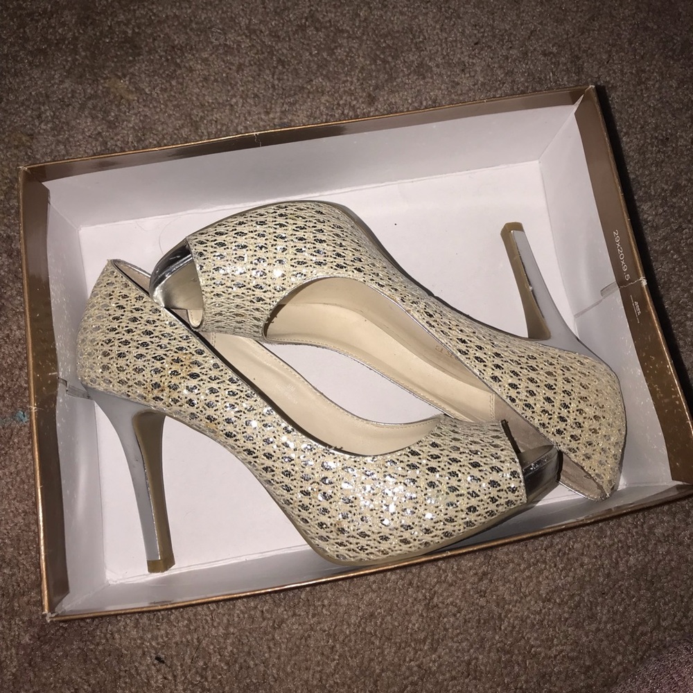 Aubrey Brooke Silver Heels